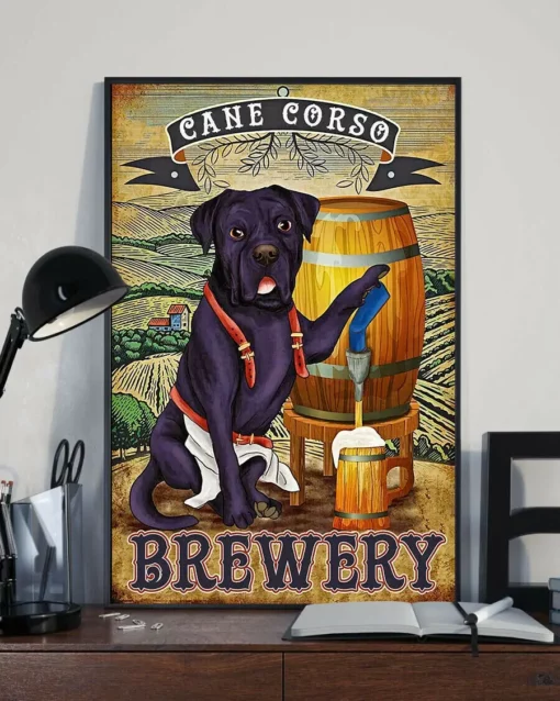 Cane Corso Brewery Dog Beer Poster