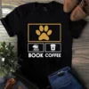 Cat Book Coffee Cat Lover Funny Gift Tshirt