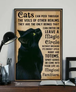 Cats Can Peer Through The Veils Of Other Realms I Love Cat Black Cat Poster