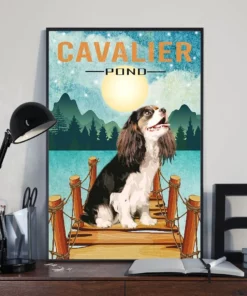 Cavalier Pond Home Decor Wallart Dog Poster