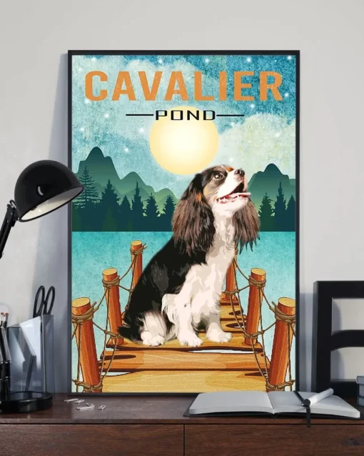 Cavalier Pond Home Decor Wallart Dog Poster