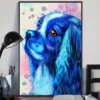 Cavalier Watercolor Splash Water Dog Home Decor Wallart Poster