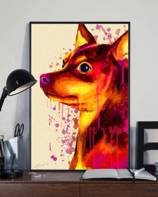 Chihuahua Watercolor Dog Home Decor Wallart Poster
