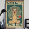 Chill the Fuk Out Llama Yoga Meditation Poster