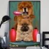 Chow Chow Hair Salon Baber Funny Dog Home Decor Wallart Poster