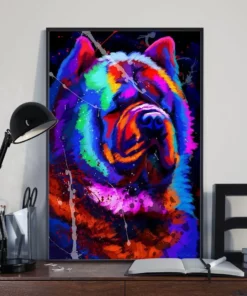 Chow Chow Watercolor Dog Home Decor Wallart Poster