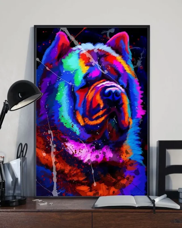 Chow Chow Watercolor Dog Home Decor Wallart Poster