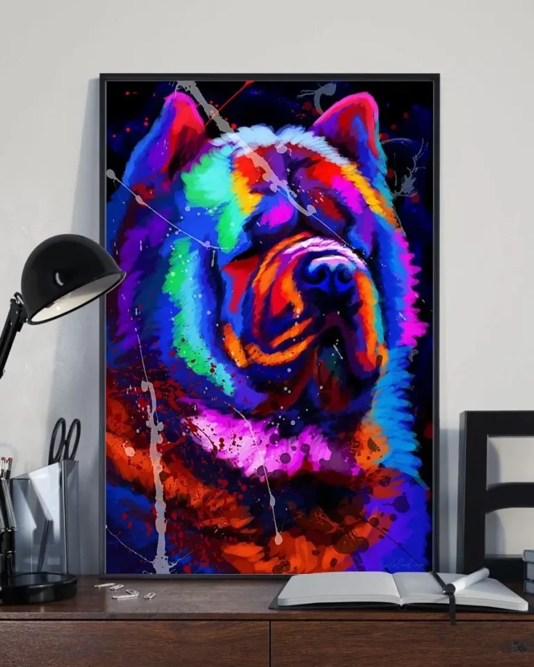 Chow Chow Watercolor Dog Home Decor Wallart Poster