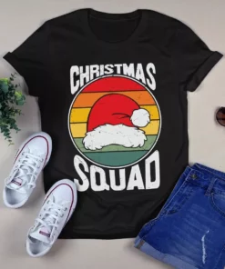 Christmas Squad Santa Hat Vintage Xmas Gift Tshirt