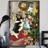 Corgi Dog Christmas Ornament Tree Snowman Funny Home Decor Wallart Poster