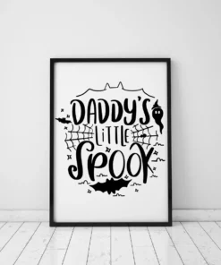 Daddy's Little Spook Halloween Home Decor Wall Art Poster