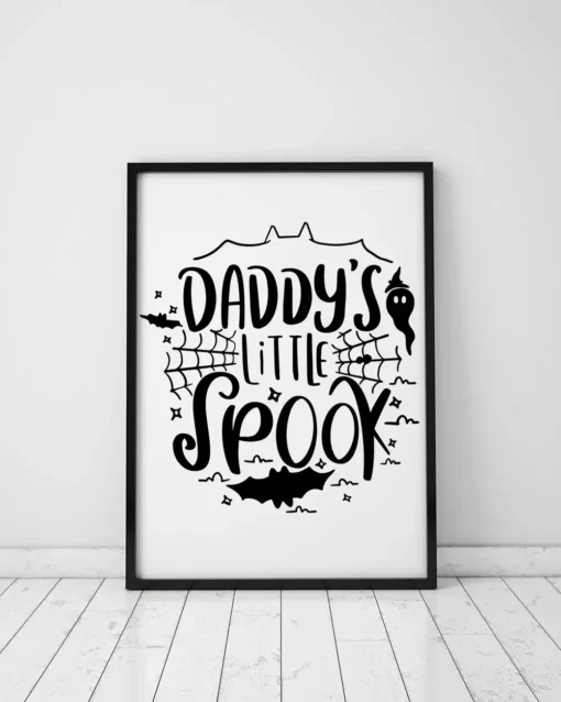 Daddy's Little Spook Halloween Home Decor Wall Art Poster