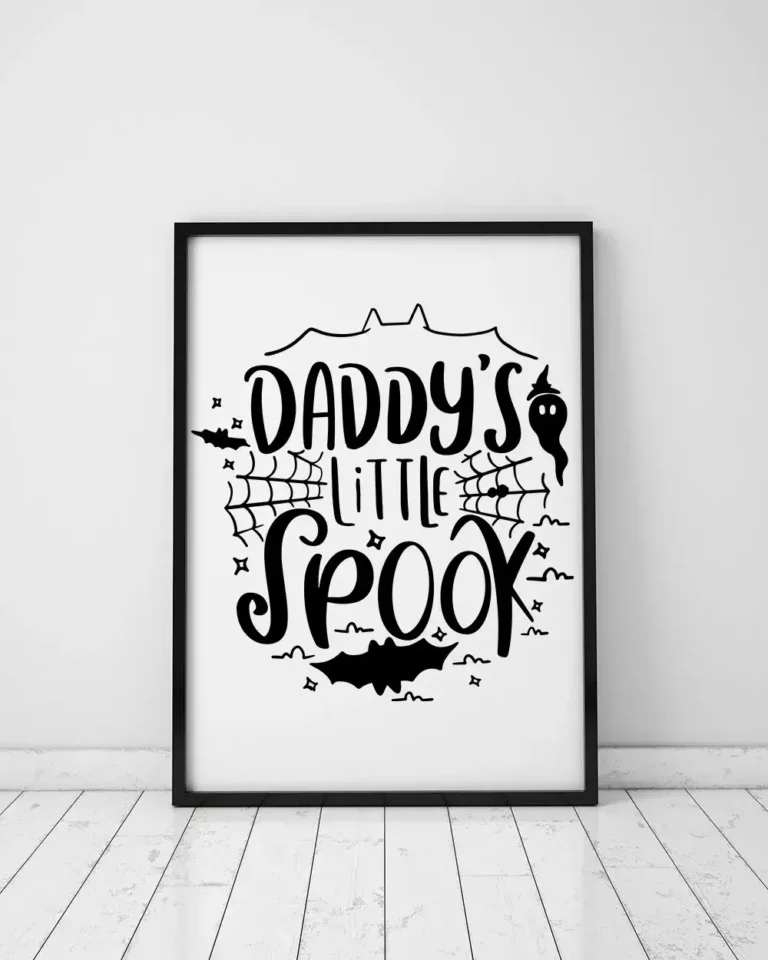 Daddys Little Spook Halloween Home Decor Wall Art Poster