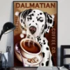 Dalmatian Coffee Company Funny Dog Poster