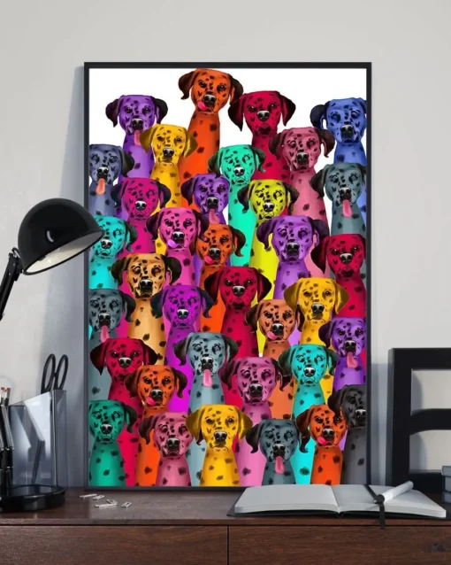 Dalmatian Multi Dogs Funny Home Decor Wall Art Poster