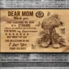 Dear Mom Thank You for Teaching Me How to Be Strong Your Soldier Poster