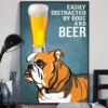 Easily Distracted By Dogs And Beer Bulldog Dog Poster 2 Easily Distracted by Dogs and Beer Bulldog Dog Poster