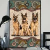 German Shepherd Dog Mandala Art Home Decor Wall Art Poster