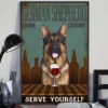 German Shepherd Wine Company Serve Yourself Dog Poster 2 German Shepherd Wine Company Serve Yourself Dog Poster