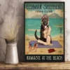 German Shepherd Yoga Club Namaste At The Beach Dog Poster 3 German Shepherd Yoga Club Namaste at the Beach Dog Poster