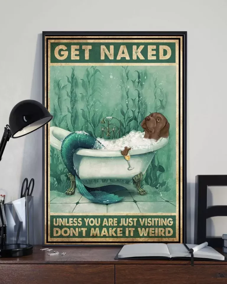 Get Naked Unless You Are Just Visiting Dont Make It Weird Labrador Dog Poster