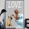 Girl Loves Pug Dog Home Decor Wallart Poster 2 Girl Loves Pug Dog Home Decor Wallart Poster