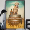Golden Retriever Dog Whiskey Small Batch Funny Drink Dog Poster 2 Golden Retriever Dog Whiskey Small Batch Funny Drink Dog Poster