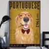 Golden Retriever Portuguese Cigar Co Hand Rolled Dog Funny Poster 2 Golden Retriever Portuguese Cigar Co Hand Rolled Dog Funny Poster