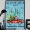 Golden Retriever And Co Christmas Tree Delivery Xmas Dog Poster 3 Golden Retriever and Co Christmas Tree Delivery Xmas Dog Poster