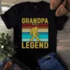 Grandpa You're A Legend Bigfoot Sasquatch Camping Retro Tshirt 3 Grandpa Youre a Legend Bigfoot Sasquatch Camping Retro Tshirt
