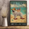 Great Pyrenees Beach Life Sandy Toes And Salty Kisses Dog Poster 2 Great Pyrenees Beach Life Sandy Toes and Salty Kisses Dog Poster