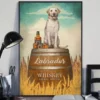 Labrador Dog Whiskey Small Batch Funny Drink Dog Poster