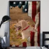 Labrador Retriever Dog Usa Flag Poster 2 Labrador Retriever Dog Usa Flag Poster