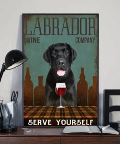 Labrador Wine Company Serve Yourself Dog Poster