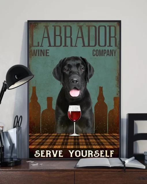 Labrador Wine Company Serve Yourself Dog Poster