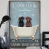 Labrador And Co Bath Soap Wash Your Paws Black And Chocolate Labrador Dog Poster 2 Labrador and Co Bath Soap Wash Your Paws Black and Chocolate Labrador Dog Poster