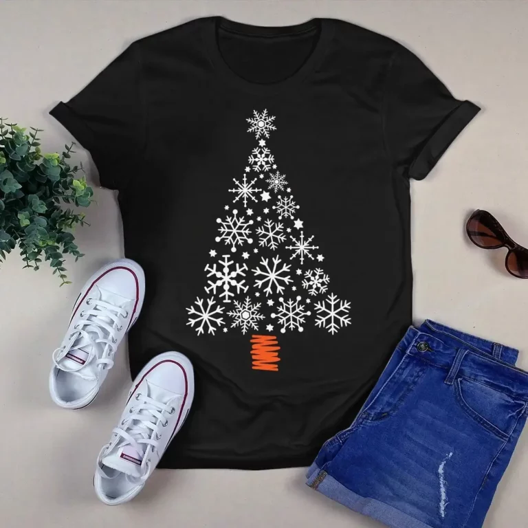 Cute Snowflake Christmas Light Xmas Tree Gift Tshirt