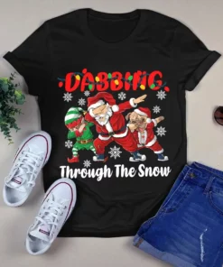 Dabbing Through The Snow Santa Claus Dabbing Pug Christmas Xmas Gift Tshirt