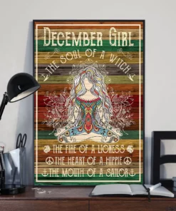 December Girl The Soul Of A Witch The Fire Of A Lioness Yoga Meditation Poster