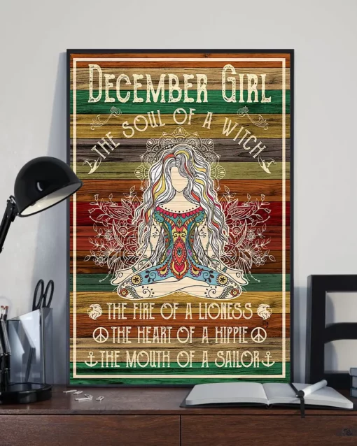 December Girl The Soul Of A Witch The Fire Of A Lioness Yoga Meditation Poster