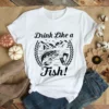 Drink Like a Fish Fishing Bass Hook Tshirt