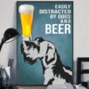 Easily Distracted By Dogs And Beer Schnauzer Dog Poster 2 Easily Distracted by Dogs and Beer Schnauzer Dog Poster