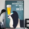 Easily Distracted By Dogs And Beer Shih Tzu Poster 2 Easily Distracted by Dogs and Beer Shih Tzu Poster