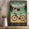 English Mastiff Cycling Club Life Behind Bars Dog Poster 2 English Mastiff Cycling Club Life Behind Bars Dog Poster