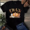 Fall Autumn Leaves Pumpkin Gift Tshirt