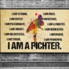 I Am Strong I Am Bold I Am Gutsy I Am Obsessed I Am A Pitcher Baseball Poster 2 I Am Strong I Am Bold I Am Gutsy I Am Obsessed I Am a Pitcher Baseball Poster