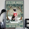 It's The Most Wonderful Time Of The Year Boston Terrier Dog Poster 3 Its the Most Wonderful Time of the Year Boston Terrier Dog Poster