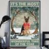 Its the Most Wonderful Time of the Year Christmas German Shepherd Dog Poster