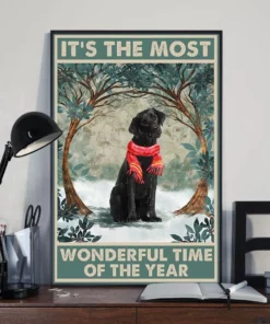 It's The Most Wonderful Time Of The Year Christmas Labrador Dog Poster