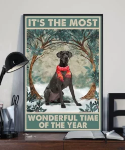 It's The Most Wonderful Time Of The Year Great Dane Dog Poster